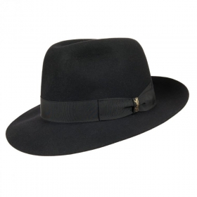BORSALINO | Eleganter Fedora Hut Alessandria Haarfilz mit Bandgarnitur