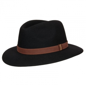 Herrenhut by Borsalino Traveller aus Haarfilz mit sportlichem Lederband Garnitur