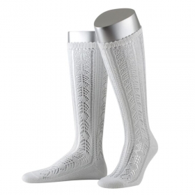 FASHION | Str�mpfe Baumwolle mit Lochmuster weiss