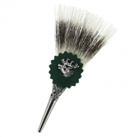 Gef�cherter Bart mit H�lse und Hirsch in Silber Ton