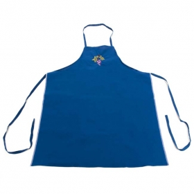 Blaue Sch�rze mit Motiv "Weinrebe"
