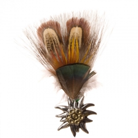 Extravaganter Hutschmuck mit Edelweiss