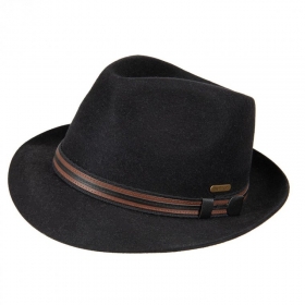 HUTTER | Herrenhut Trilby Leopold mit schmaler Krempe und Lederband