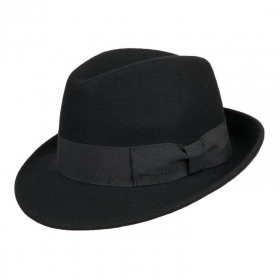 H�te aus Wollfilz Trilby by Hutter wasserabweisender Hut mit schmaler Krempe und Ripsbandgarnitur
