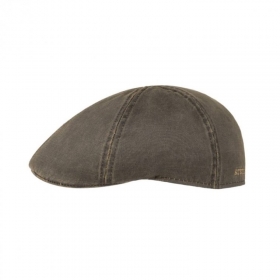 STETSON | Duckcap Herren in Baumwoll Leder Optik