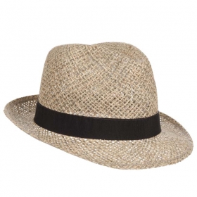Naturstrohhut by HUTTER mit schmaler Krempe f�r warme Sommertage
