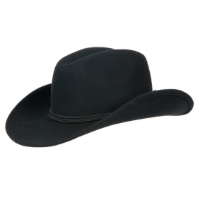 HUTTER | Herren Wollfilz Westernhut Cowboyhut mit schmaler dezenter Garnitur