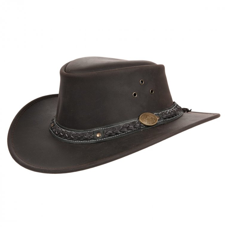 Scippis Fitzroy Lederhut Western - Rindsleder Cowboyhut Mit Formbarer Krempe