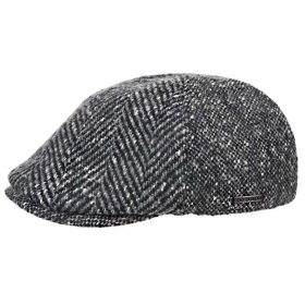 Flache M�tze in reiner Wolle Hiko Stetson 