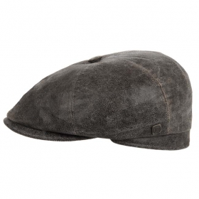 flache M�tze aus Nappa Leder mit Innenfutter von ALFONSO D�ESTE