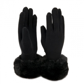 FASHION | Fleecehandschuhe mit Eco Pelz Elegant und Warm f�r Damen