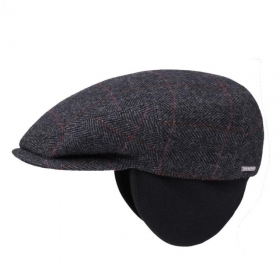 Sportm�tze Herren flatcap Kent wool mit Ohrenklappen