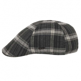 Flatcap in Flanell mit Gummizug am Hinterkopf 