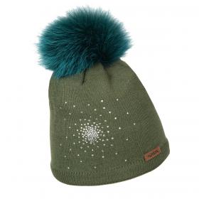 NORTON | Strickm�tze mit Pailletten und Fuchsbommel