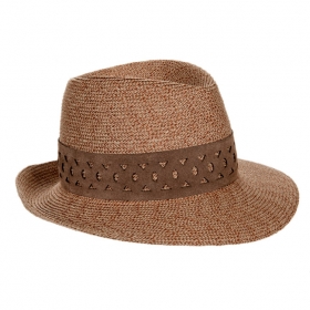 Fedora Bronze f�r Damen mit Lederband by ALESSANDRA BACCI