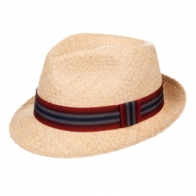 Trilby Hut mit farbiger Ripsbandgarnitur 