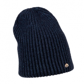 Beanie M�tze mit Lurexstreifen 