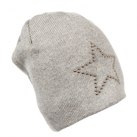 Beanie mit Lurex und Nieten Premium Class von MAXIMO