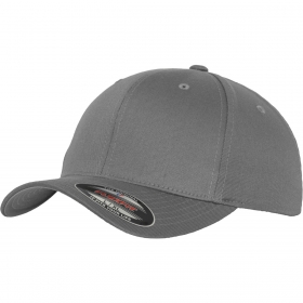 Schildm�tze Flexfit Wooly Combed grau f�r Kinder und Jugendliche 