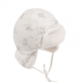 STERNTALER | Baby Fliegerm�tze mit Ohrenklappen Bindeband B�ren Motiv