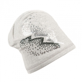 Beanie M�tze M�dchen mit Pailletten Motiv