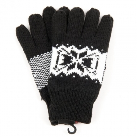 Thinsulate Herren Handschuhe Strick mit Schneeflocke Muster