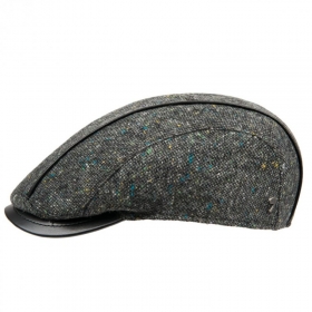ALFONSO D\'ESTE | Flatcap Herrenm�tze mit Ledereinsatz
