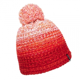 McBeanie | Gestrickte Bommelm�tze mit Farbverlauf und Fleecefutter