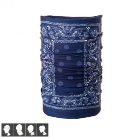 BANDANA SCHLAUCHSCHAL PAISLEY BLAU 
