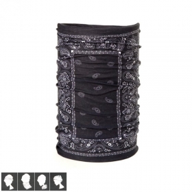 BANDANA SCHLAUCHSCHAL PAISLEY SCHWARZ
