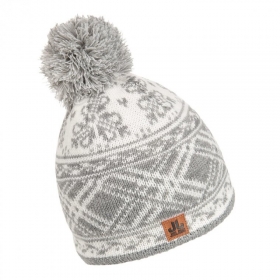 JAILJAM | Beanie Jacquard mit Woll Bommel