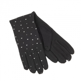 FASHION | Damen Handschuhe mit Glitzer Herzen