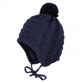 MAXIMO | BILLI-M�tze mit Pompon und Bindeband