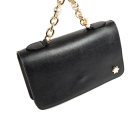 GRANADILLA | Clutch aus Leder mit Kette und Perlen