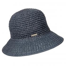 SEEBERGER | Damenhut Cloche in Crochet Papierstroh