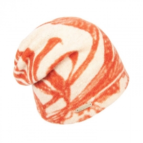 SEEBERGER | Damen Strick M�tze Cashmere Headsock mit Bl�tterdruck