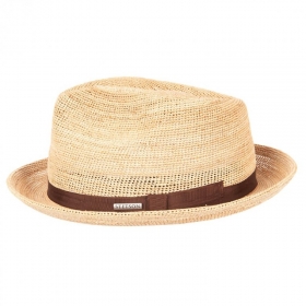 STETSON | Herren Strohhut Fedora Crochet