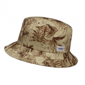 STETSON | Bucket Fischerhut mit Blattmotiv Organic Linen Nachhaltig