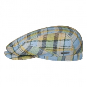 STETSON | Flatcap Herrenm�tze im Karo Look 100% Leinen