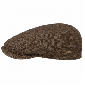 STETSON | Herren Flachem�tze aus 100%Wolle mit Fischgr�tenmuster