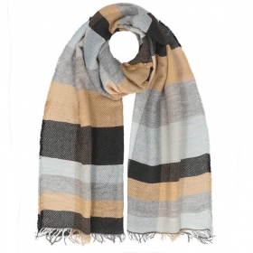 FASHION | Schal mit mehrfarbigen Karos 60 x 180 cm