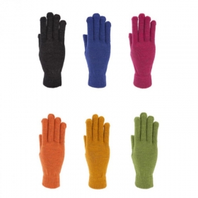 FASHION | Einfarbiger Damen Zauberhandschuh f�r Touchscreen geeignet