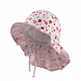 STERNTALER | Sonnenhut f�r M�dchen mit Nackenschutz und Bindeband
