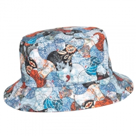 ALFONSO D\'ESTE | Damen Fischerhut aus Baumwolle mit Design
