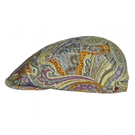 ALFONSO D\'ESTE | Flatcap mit Bohomuster aus Baumwolle