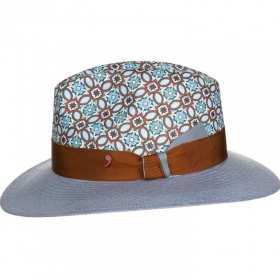 ALFONSO D\'ESTE | Bunter Panamahut aus Leinen f�r Herren
