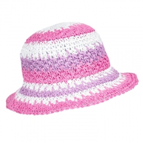 FASHION | Gestreifte Damen Papierglocke Cloche mit Pailletten