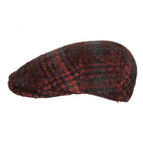 ALFONSO D\'ESTE | Karierte Flachem�tze aus Mischwolle Flatcap