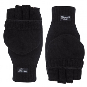 FASHION | Damen Halbfingerhandschuh mit Flip Top Thinsulate