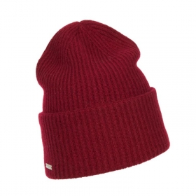 SEEBERGER | Damen Strickm�tze aus Cashmere mit Rippenstruktur und Aufschlag